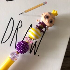 Disney Doorables: Wreak it Ralph: King Candy handmade beaded pen